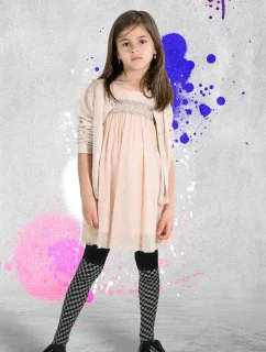 DIEVČENSKÉ VZOROVANÉ PANČUCHOVÉ NOHAVICE LIESKOVÁ DR2323