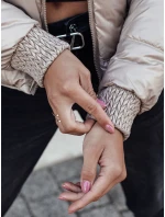 Dámska zimná bunda FASHWARM krátka prešívaná s kapucňou camel FashionStreet TY4638 Dámska zimná bunda FASHWARM krátka prešívaná s kapucňou camel FashionStreet TY4638