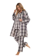 L&L 2475 Roxy dlhé/r S-XL dámske pyžamo so zipsom