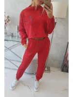 Izolovaná sada s farebnou potlačou červená