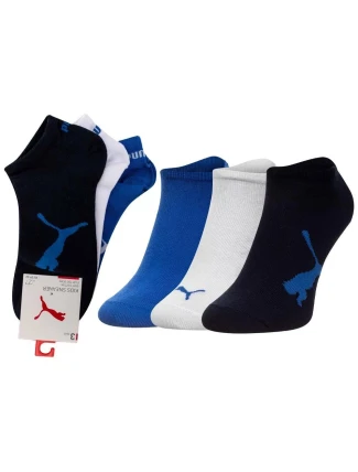 Ponožky 3Pack 100000969 black-blue-white - Puma