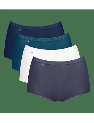 sloggi Basic+ Maxi C4P – biela / modrá – SLOGGI biela / modrá – SLOGGI sloggi Basic+ Maxi C4P – biela / modrá – SLOGGI biela / modrá – SLOGGI