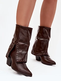 Dámske kovbojské čižmy D8259 brown - Sweet Shoes