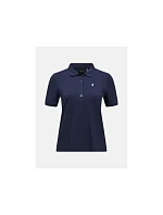 Dámske tričko PEAK PERFORMANCE W Classic Cotton Polo, farba tmavomodrá Dámske tričko PEAK PERFORMANCE W Classic Cotton Polo, farba tmavomodrá