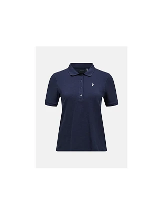 Dámske tričko PEAK PERFORMANCE W Classic Cotton Polo, farba tmavomodrá Dámske tričko PEAK PERFORMANCE W Classic Cotton Polo, farba tmavomodrá
