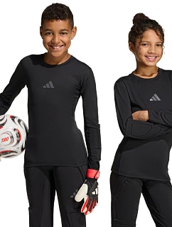 Detské brankárske tričko Adidas s dlhým rukávom, čierne KA1678