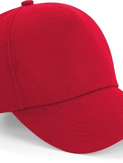 Beechfield B 25 5-panelová čiapka s kšiltom „Authentic“ 53.0025 classic red
