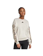 Dámska mikina adidas Animal Print 3-Stripes French Terry Sweatshirt cream JM1836
