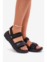 Sportowe Sandały Damskie Na Platformie Big Star RR274A077 Czarne