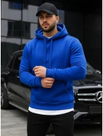 Pánska mikina s kapucňou modrá BX2392