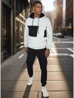 Pánska sivá mikina FashionStreet BX5911 Pánska sivá mikina FashionStreet BX5911