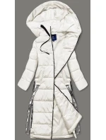 Dámska dlhá zimná bunda AG3-3038 light beige - Ann Gissy