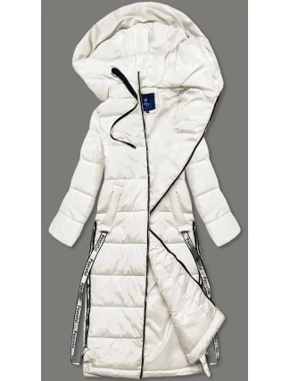 Dámska dlhá zimná bunda AG3-3038 light beige - Ann Gissy