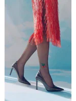 TENKÉ PANČUCHY - ČEREŠŇOVÝ VZOR