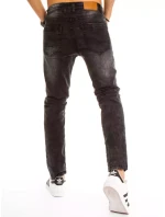 Pánske čierne džínsové nohavice FashionStreet UX3211 Pánske čierne džínsové nohavice FashionStreet UX3211