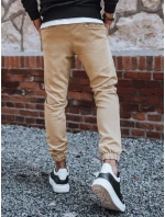Pánske tepláky jogger béžové FashionStreet UX3301 Pánske tepláky jogger béžové FashionStreet UX3301