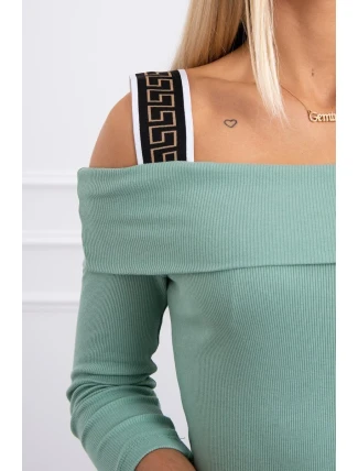 Šaty so širokými ramienkami tmavo mätové Šaty so širokými ramienkami tmavo mätové