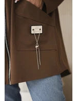 Punto Milano Zimná mikina s kapucňou hnedá