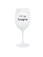 MOJA TERAPIA - biely pohár na víno 350 ml