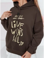 Dámska nadrozmerná mikina LOVEWILL hnedá FashionStreet BY1470 Dámska nadrozmerná mikina LOVEWILL hnedá FashionStreet BY1470