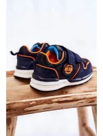 Dziecięce Buty Sportowe Rzepy Memory Foam System Big Star KK374183 Granatowe