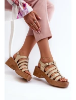 Dámske kožené sandále Zazoo 40410 beige Dámske kožené sandále Zazoo 40410 beige