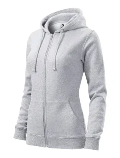 Trendy mikina na zips Dámska svetlosivá Melier