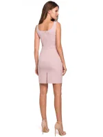 Dámske šaty K022 púdrovo ružová - Makover Dámske šaty K022 púdrovo ružová - Makover