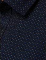 Pánska tmavomodrá vzorovaná košeľa slim fit FashionStreet DX2688