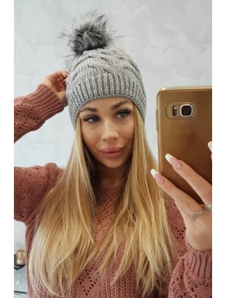 Fleecová čiapka Ela K242 svetlo šedá Fleecová čiapka Ela K242 svetlo šedá