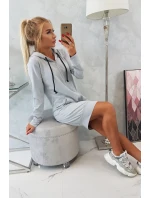 Mikina s kapucňou šedá