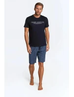 Dojo pyžamo 38883-99X Čierna a tmavo modrá - Henderson Dojo pyžamo 38883-99X Čierna a tmavo modrá - Henderson