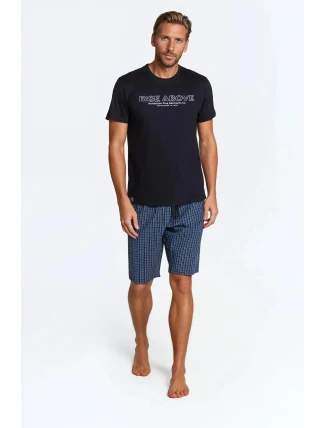 Dojo pyžamo 38883-99X Čierna a tmavo modrá - Henderson Dojo pyžamo 38883-99X Čierna a tmavo modrá - Henderson