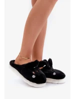 Papuče z umelej kožušiny s motívom králika Black Natasha