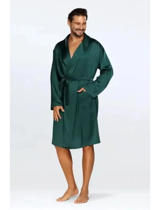 Pánsky saténový župan Lukas green - DKaren