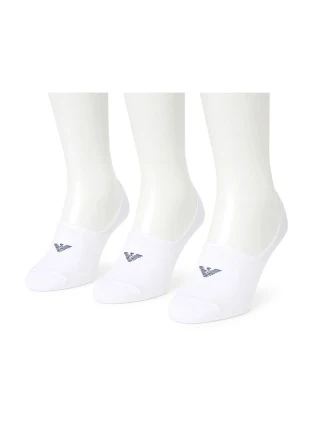 Emporio Armani Ponožky z mikroflísu Calza Cotton White 3-Pack