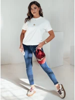 Dámske džínsové nohavice MODILINI tmavomodré FashionStreet UY2239