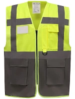 Yoko HVW 801 Hi-Vis multifunkčná vesta 79.W801 hi vis žltá/sivá