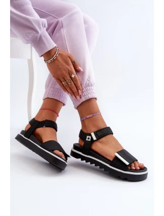 Damskie Sandały Na Platformie Big Star NN274778 Czarne