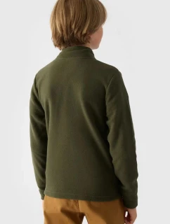 Chłopięcy Polar Ze Stójką 4F 4FJWMM00TFLEM245-43S Khaki