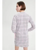 Dámska nočná košeľa s dlhým rukávom 19166 Pink - Vamp