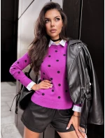 Dámsky sveter Athena purple FashionStreet MY2055 Dámsky sveter Athena purple FashionStreet MY2055