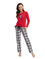 Luna 657 long/r Flanelové pyžamo M-2XL dámske