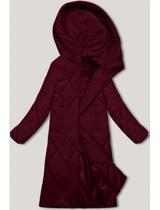 Dlhá zimná bunda s kapucňou J.Style bordová (5M3173-1)