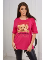 Kúzelná blúzka s potlačou fuchsiová Kúzelná blúzka s potlačou fuchsiová