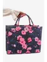 Duża Torebka W Kwiaty Czarno-Różowa Mooch