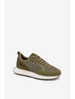 Sneakersy Męskie Na Platformie Big Star RR174360 Hi-Poly System Khaki