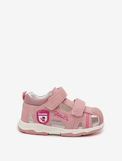 Dětské sandály na suchý zip Růžové Ambera