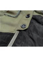 Dámska dlhá mikina na zips v khaki farbe (AMG-819) Dámska dlhá mikina na zips v khaki farbe (AMG-819)
