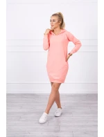 Marhuľové šaty s kapucňou